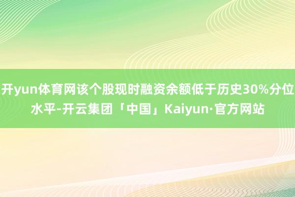 开yun体育网该个股现时融资余额低于历史30%分位水平-开云集团「中国」Kaiyun·官方网站