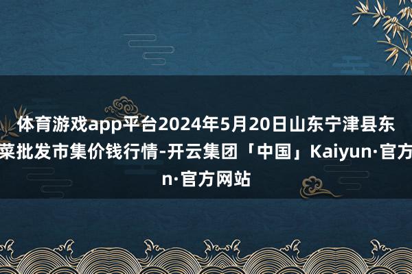 体育游戏app平台2024年5月20日山东宁津县东崔蔬菜批发市集价钱行情-开云集团「中国」Kaiyun·官方网站