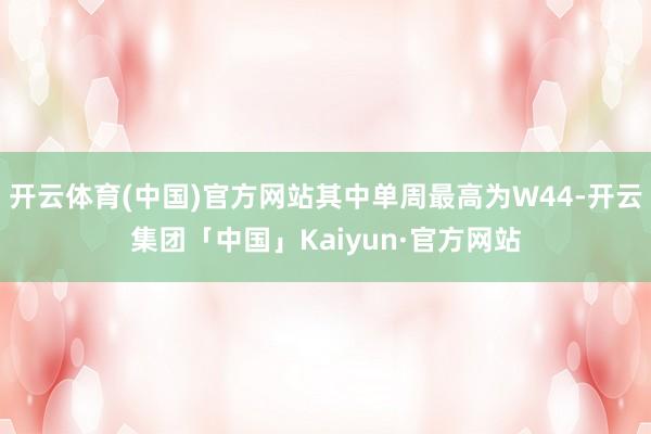 开云体育(中国)官方网站其中单周最高为W44-开云集团「中国」Kaiyun·官方网站