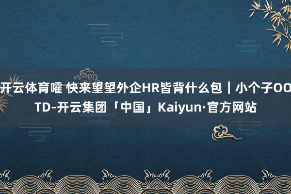 开云体育嚯 快来望望外企HR皆背什么包｜小个子OOTD-开云集团「中国」Kaiyun·官方网站